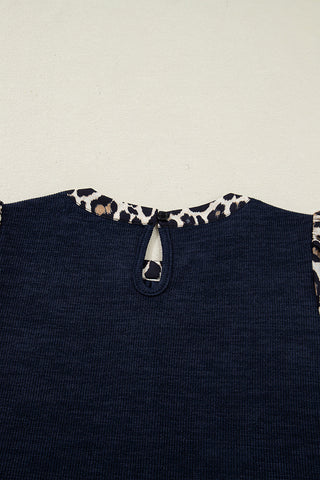 Animal Print Sleeve T-Shirt