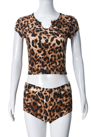Leopard Print Casual Set