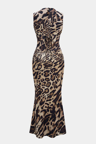Chic Animal Print Skirt Set