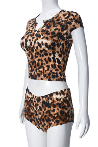 Leopard Print Casual Set