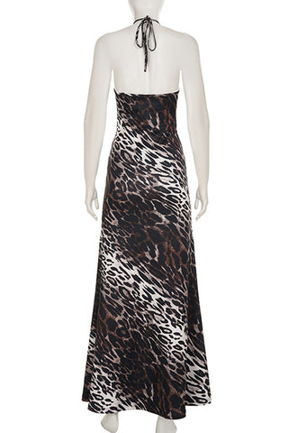 Halter Animal Print Dress