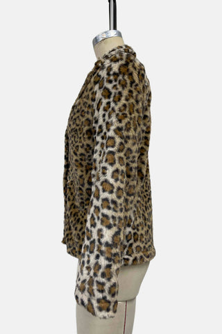 Leopard Print Button-Up Blazer
