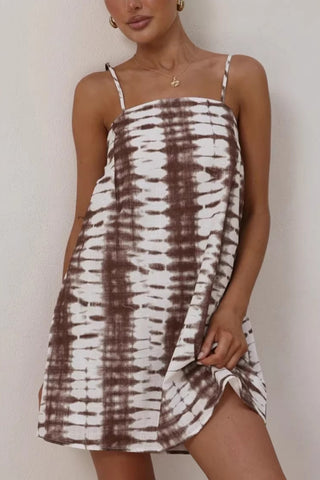 Tropical Print Slip Dress