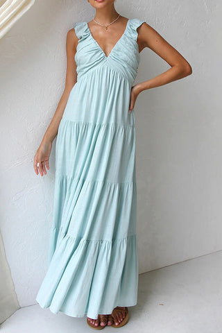 Ruffled Strap Maxi Dress