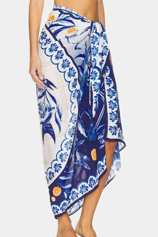 Floral Print Tie-Waist Skirt