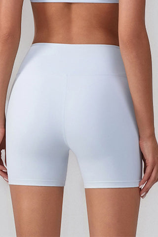 High-Waisted Laser Cut Casual Shorts