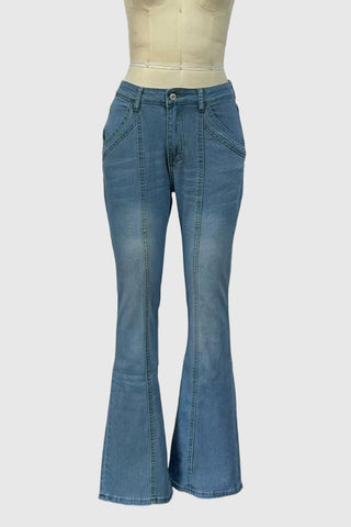 High Waist Flared Denim Jeans