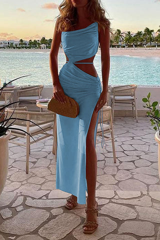 Cutout Bodycon Sundress with Side Slit