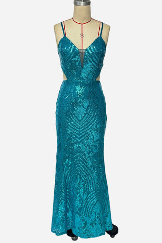 Elegant Cutout Evening Gown
