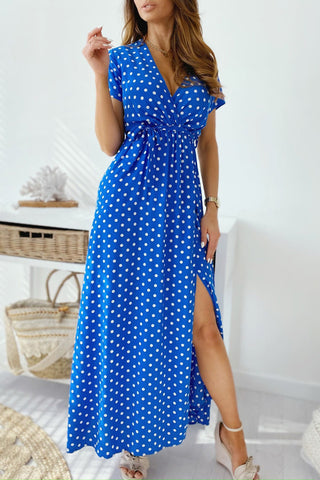 Polka Dot Casual Maxi Dress
