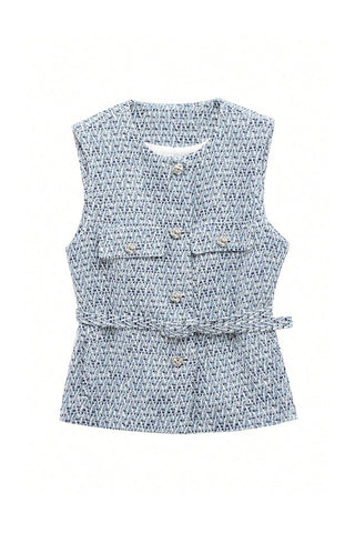 Embellished Buttoned Vest