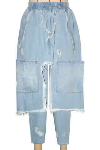 Distressed Harem Boyfriend Jeans