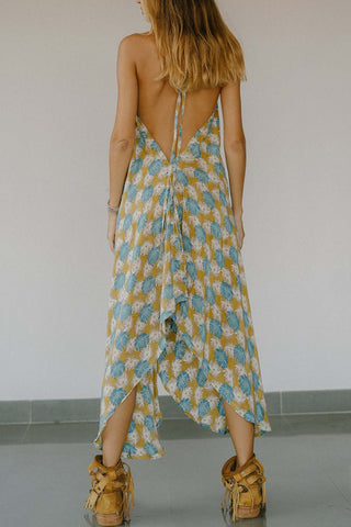 Halter Neck Bohemian Casual Dress