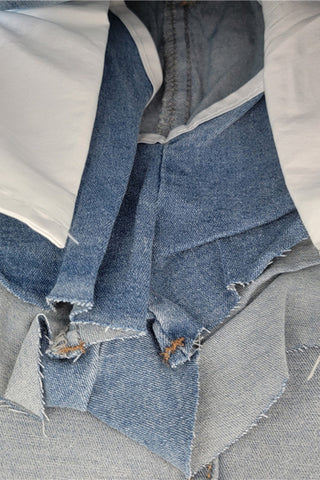 Embellished Denim Mini Skirt