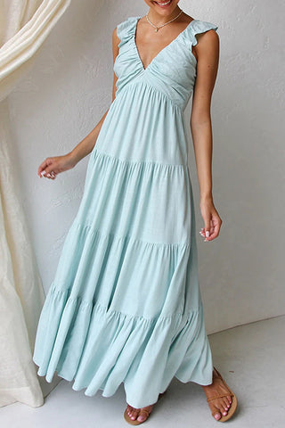 Ruffled Strap Maxi Dress