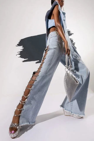 Stylish Lace-Up Casual Pants