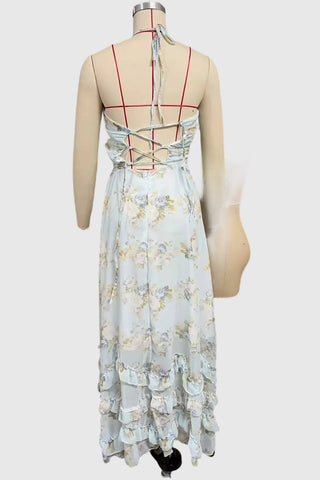 Floral Maxi Dress with Ruffle Details