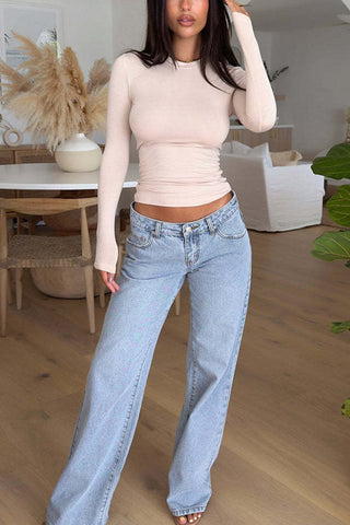 Classic High-Waist Straight Jeans