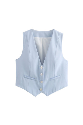 Classic Buttoned Waistcoat Vest