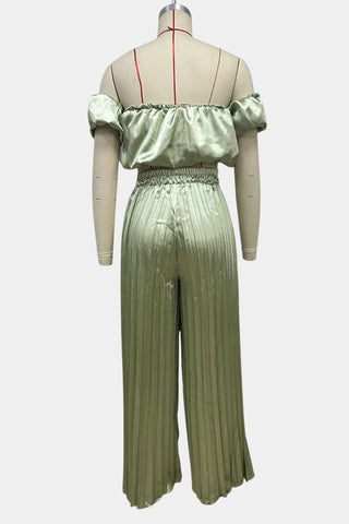 Elegant Off-Shoulder Pants Set