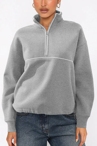 Quarter-Zip Casual Sweatshirt
