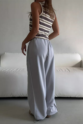 Elastic Waist Relaxed Casual Pants