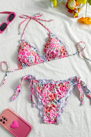 Floral Triangle Bikini Set