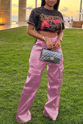 Graphic Tee with Casual Utility Pants