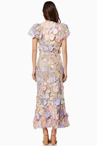 Floral Embroidered Midi Dress