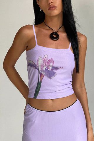 Floral Print Spaghetti Strap Tank Top