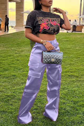 Graphic Tee with Casual Utility Pants