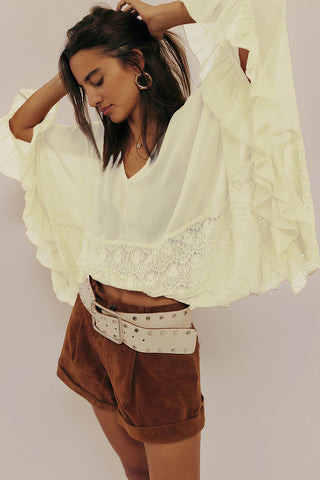 Lace Detail Flowing Blouse