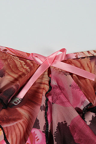 Off-Shoulder Floral Ruffle Dress