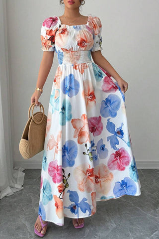 Puff Sleeve Maxi Dress