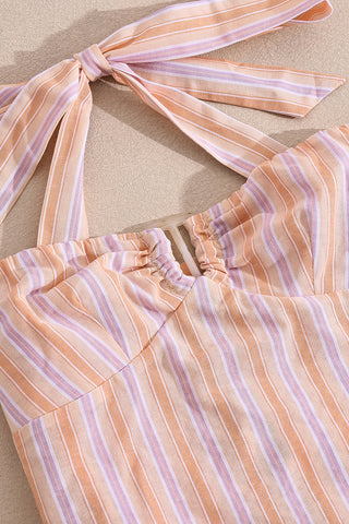 Halter Neck Ribbed Camisole