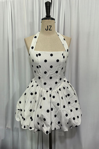 Halter-Neck Bubble Hem Dress