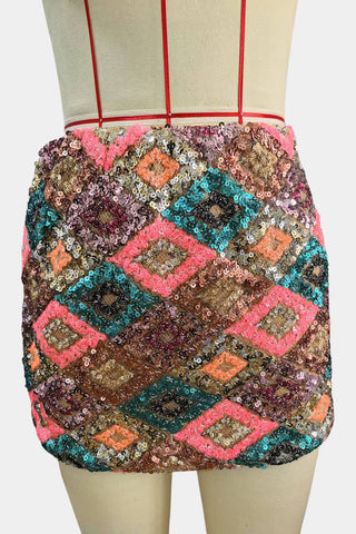 Sequin Mini Skirt