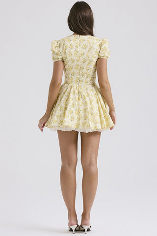 Floral Puff Sleeve Mini Dress