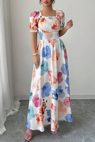 Puff Sleeve Maxi Dress