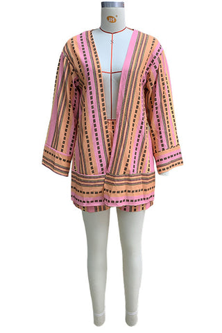 Bohemian Striped Shorts and Top Set