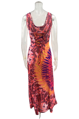 Tie-Dye Sleeveless Maxi Dress