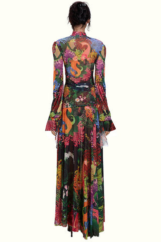 Floral Long-Sleeve Skirt Set