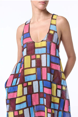 Geometric Pattern Maxi Dress