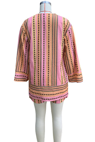 Bohemian Striped Shorts and Top Set