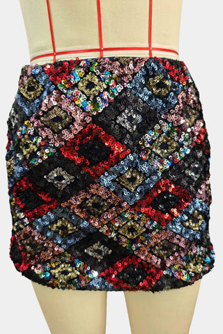 Sequin Mini Skirt