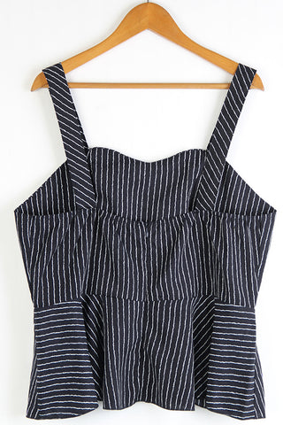Striped Peplum Tank Top