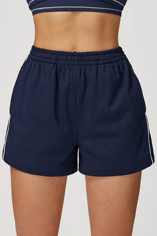 Elastic Waistband Athletic Shorts