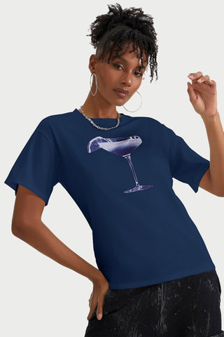 Graphic Cocktail Print T-Shirt