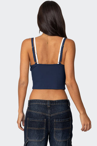 Lace-Trim Bow Accent Camisole