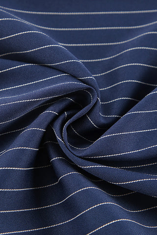 High-Waist Pinstripe Casual Pants